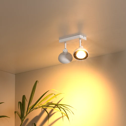 Lucide SENSAS - Spot plafond - 2xGU10 (ES111) - Blanc - ambiance 1